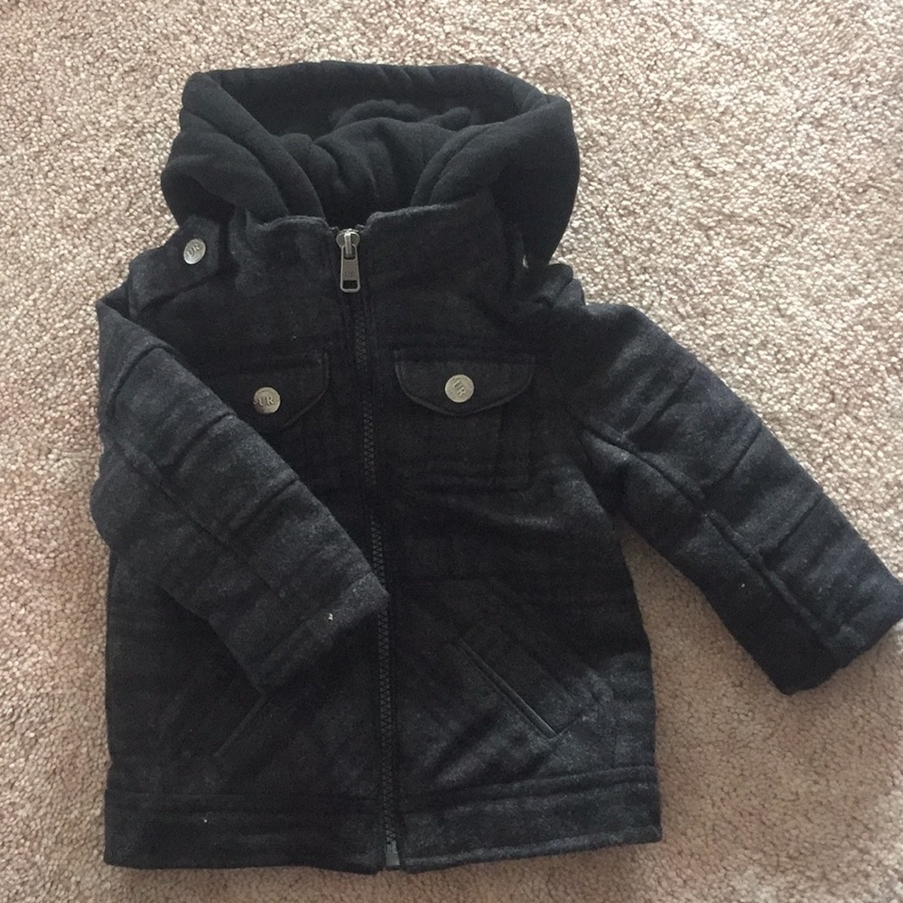 12 mo. black hooded coat / jacket for baby